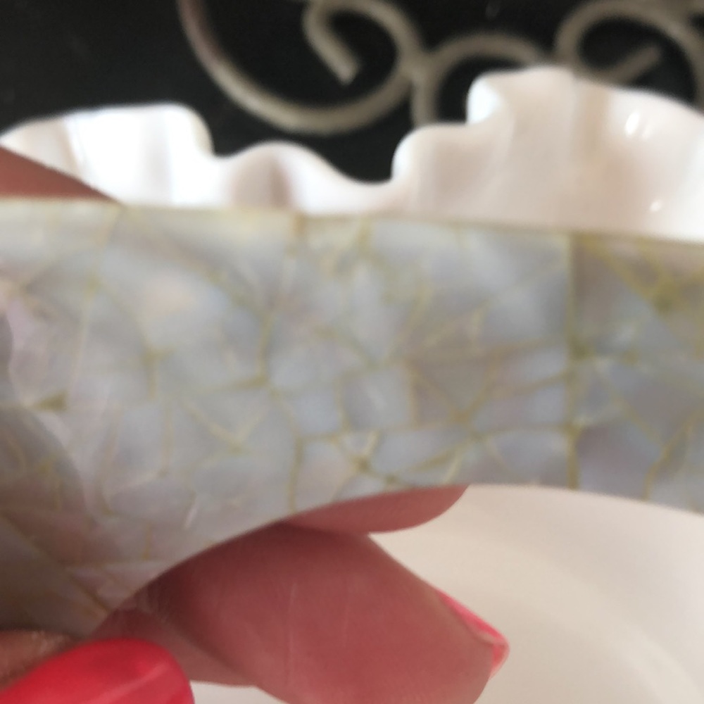 Iridescent marbled flat square bangle - Picture 5 of 7